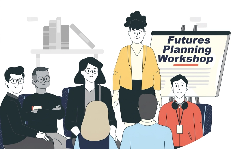 People at a futures planning workshop
